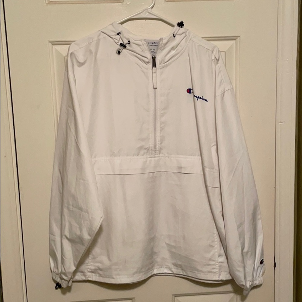 white champion rain jacket